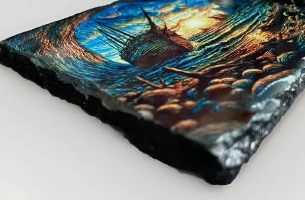 Shipwreck Slate Coasters Set of 2