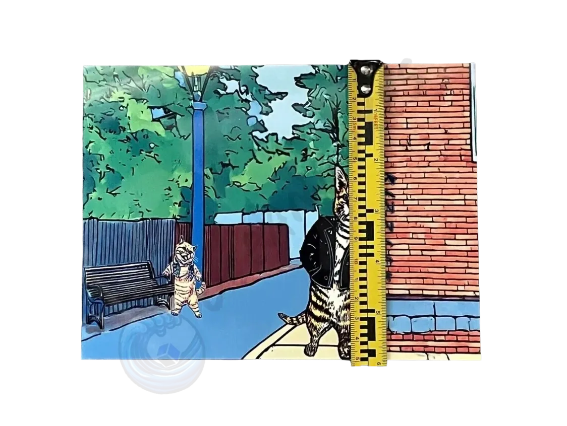 Cat Metal Aluminum Sign 6" x 8"