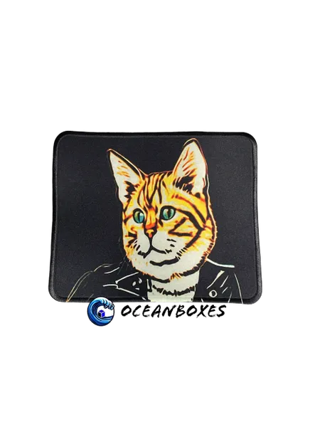 Orange Cat Mouse Pad