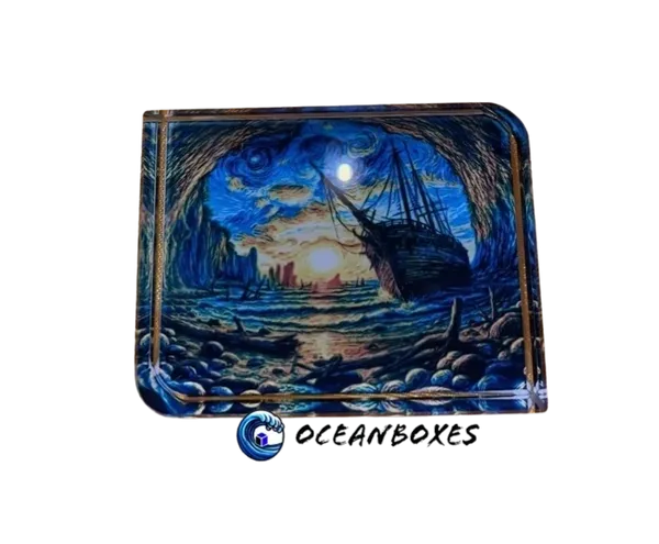 Shipwreck Heavy Rectangle Glass Paperweight