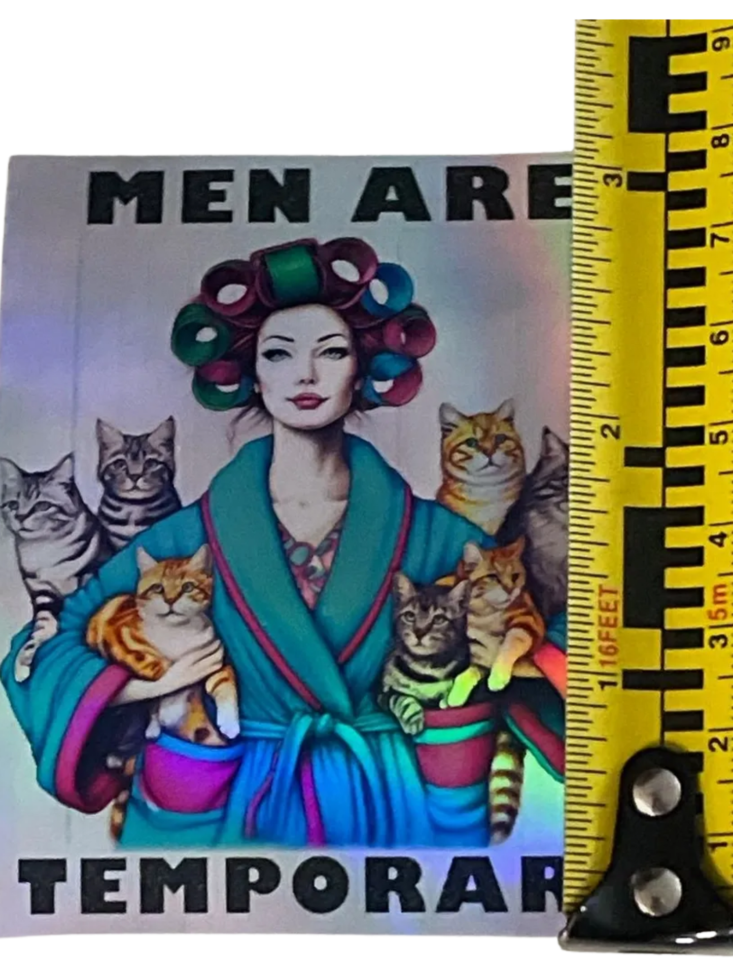 Cat Lady Thin Magnet Holographic 6.5 cm X 7.5 cm