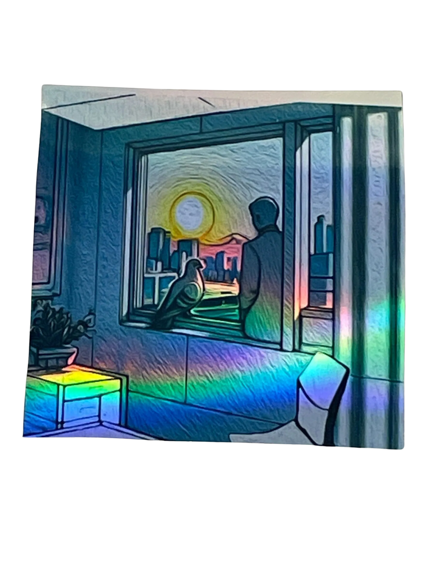 The Market thin holographic magnet 7 cm x 7 cm