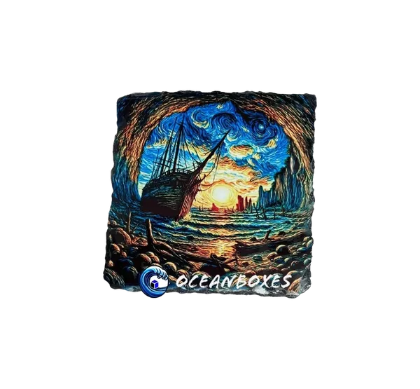 Shipwreck Slate Coasters Set of 2