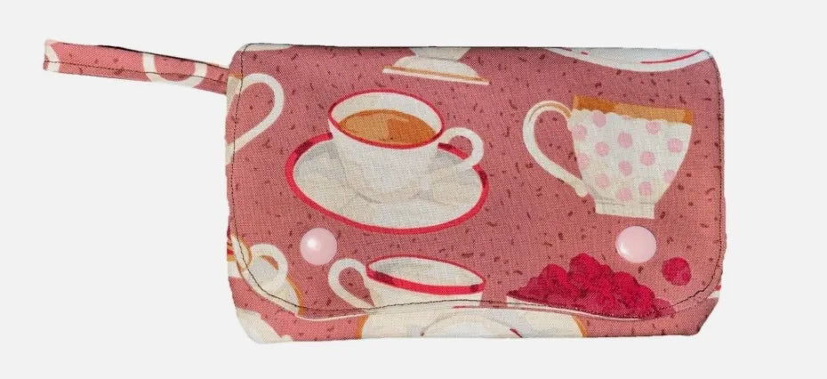 Tea Time Cotton Wallet Pouch