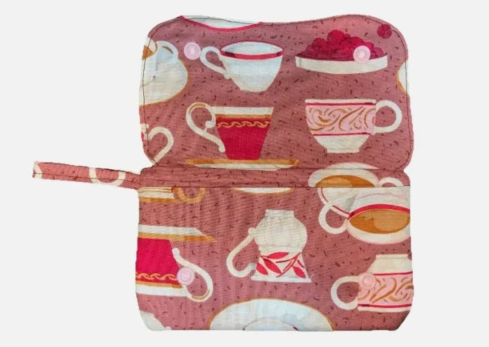 Tea Time Cotton Wallet Pouch