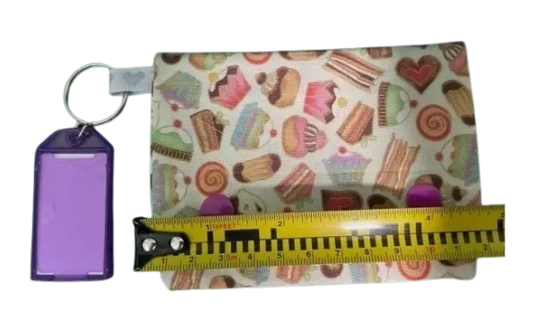 White Cupcake Folding Button Wallet Pouch