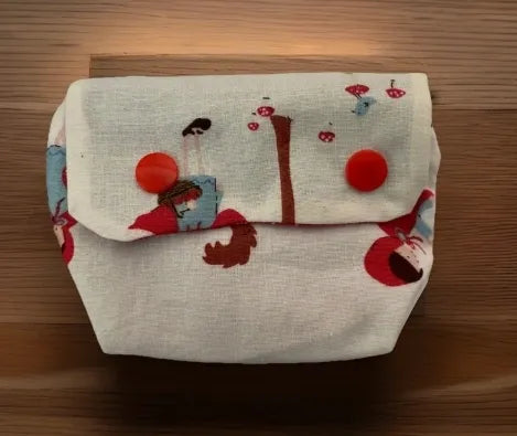 Red White Forest Pocket Wallet Pouch