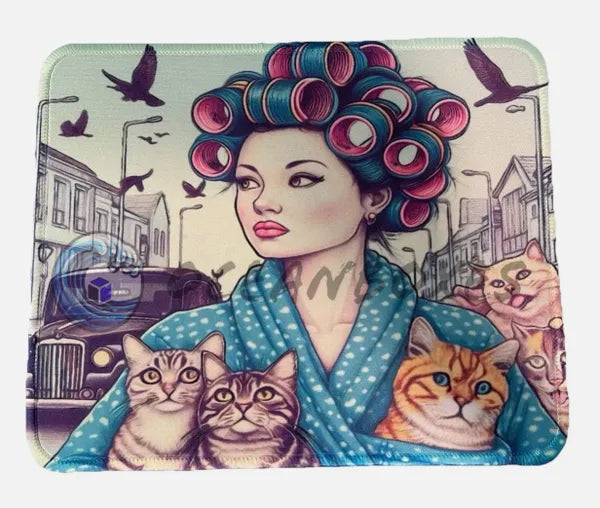 Cat Lady Escape Mouse Pad