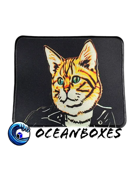 Orange Cat Mouse Pad