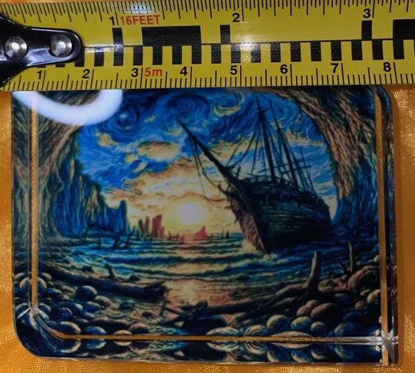 Shipwreck Heavy Rectangle Glass Paperweight