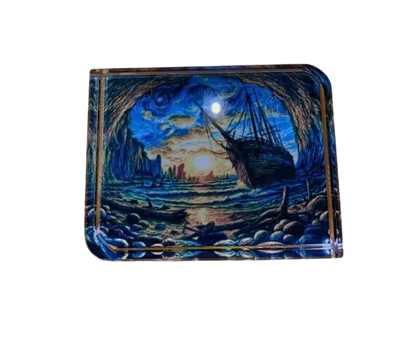 Shipwreck Heavy Rectangle Glass Paperweight