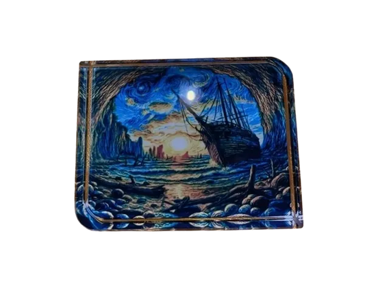 Shipwreck Heavy Rectangle Glass Paperweight