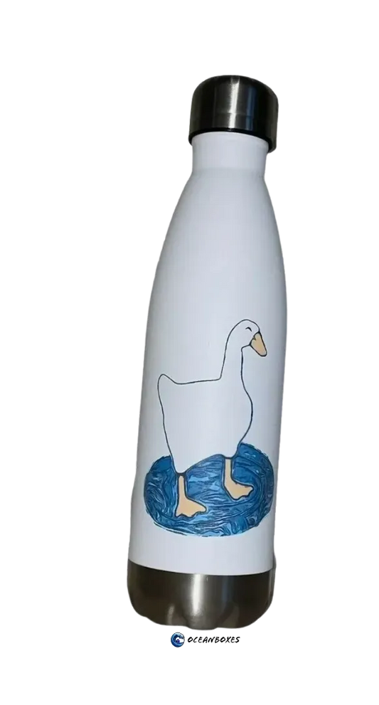 Metal Water Bottle 17 oz The White Goose