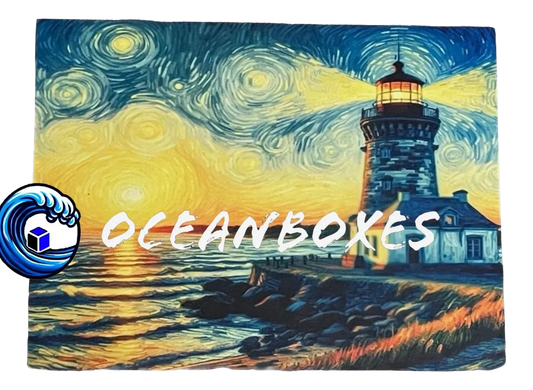 Lighthouse Metal Aluminum Sign 6" x 8"