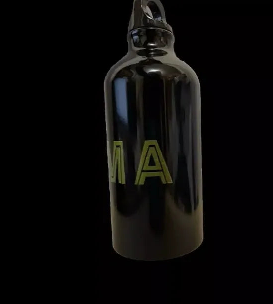 17 oz. Sigma Black Shine Aluminum water bottle with Carabiner