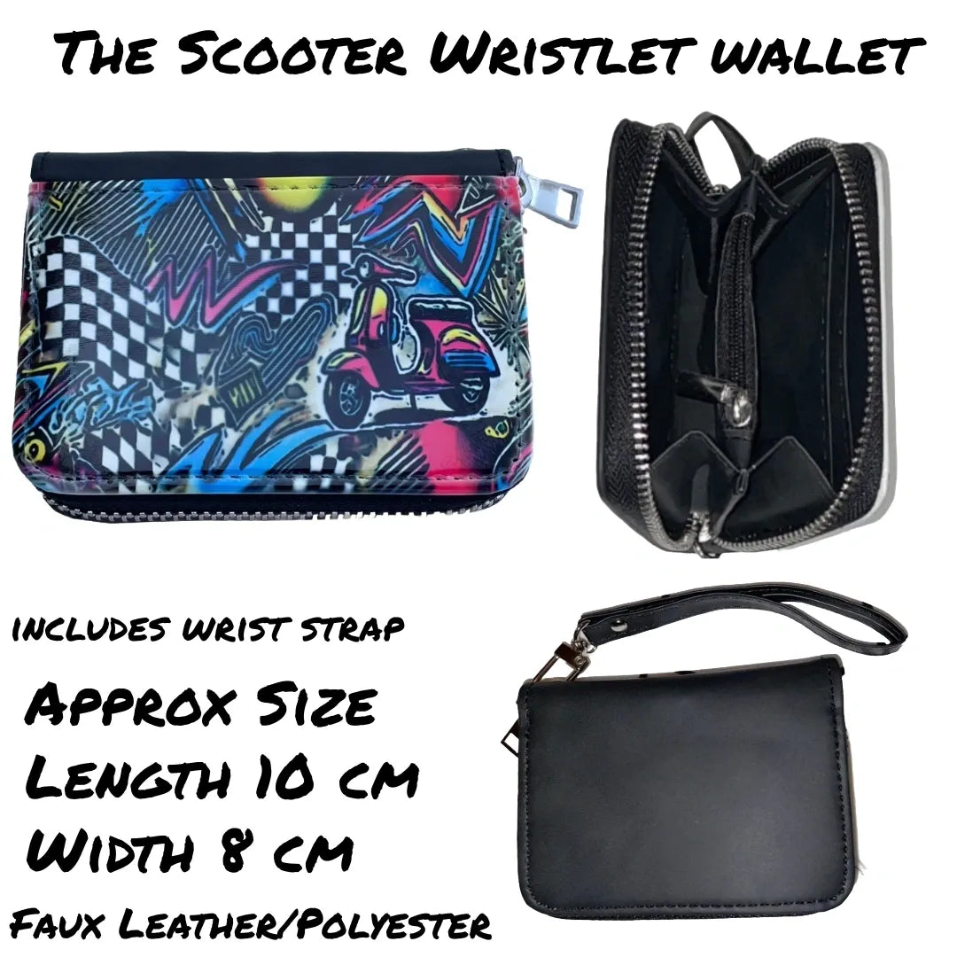 Woman's Scooter Wallet With Wrist Strap