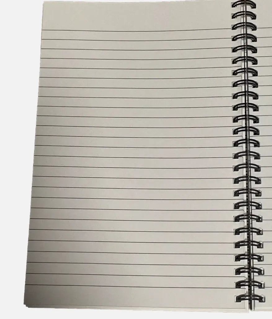 "Happy Goose In A Puddle" Notebook Size: 5.5" x 8.5" College Ruled Glossy cover