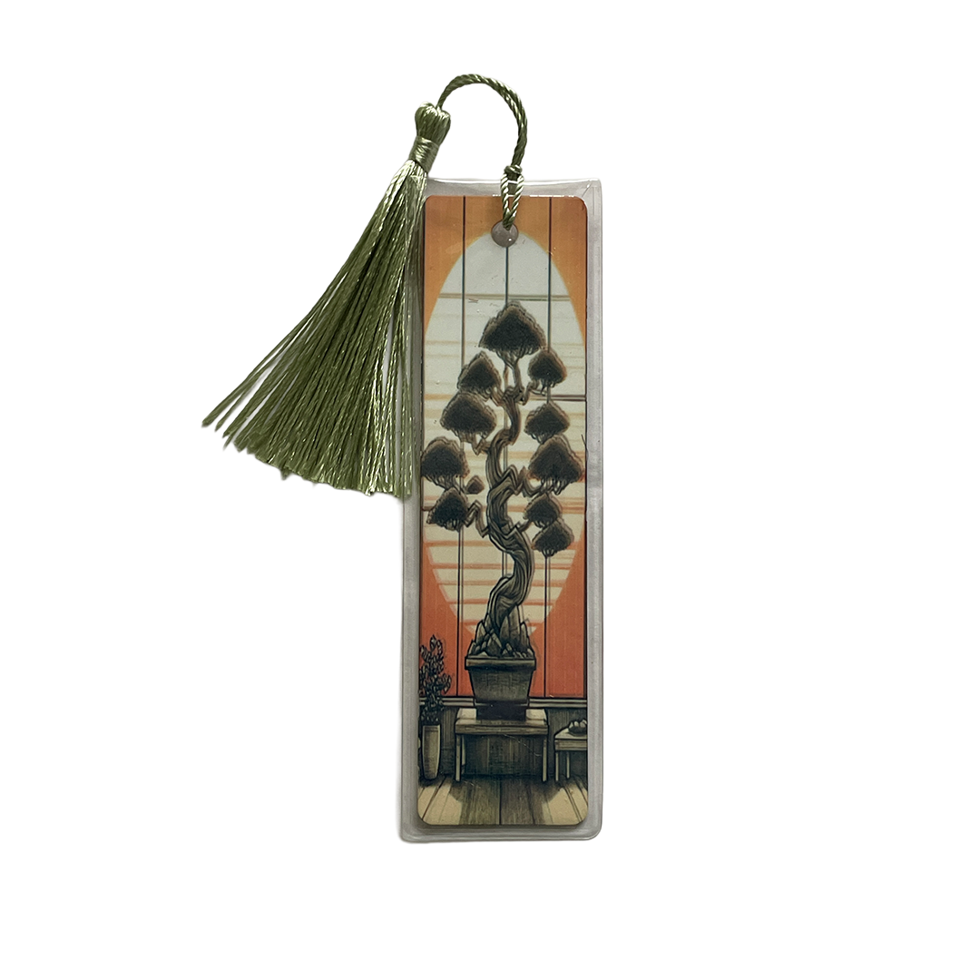 Bonsai Aluminum Bookmark with Tassel