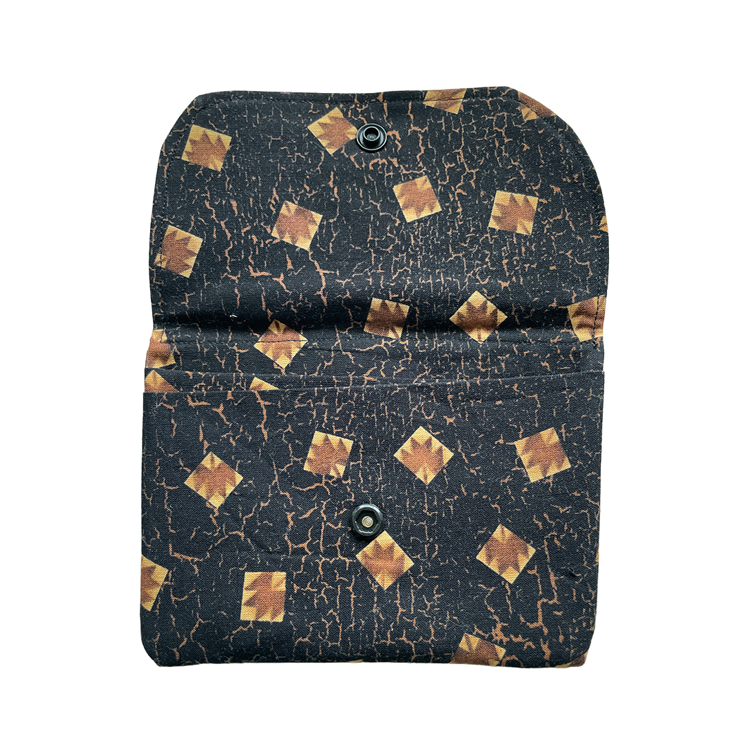 Cotton Fabric Folding Pouch with buttons