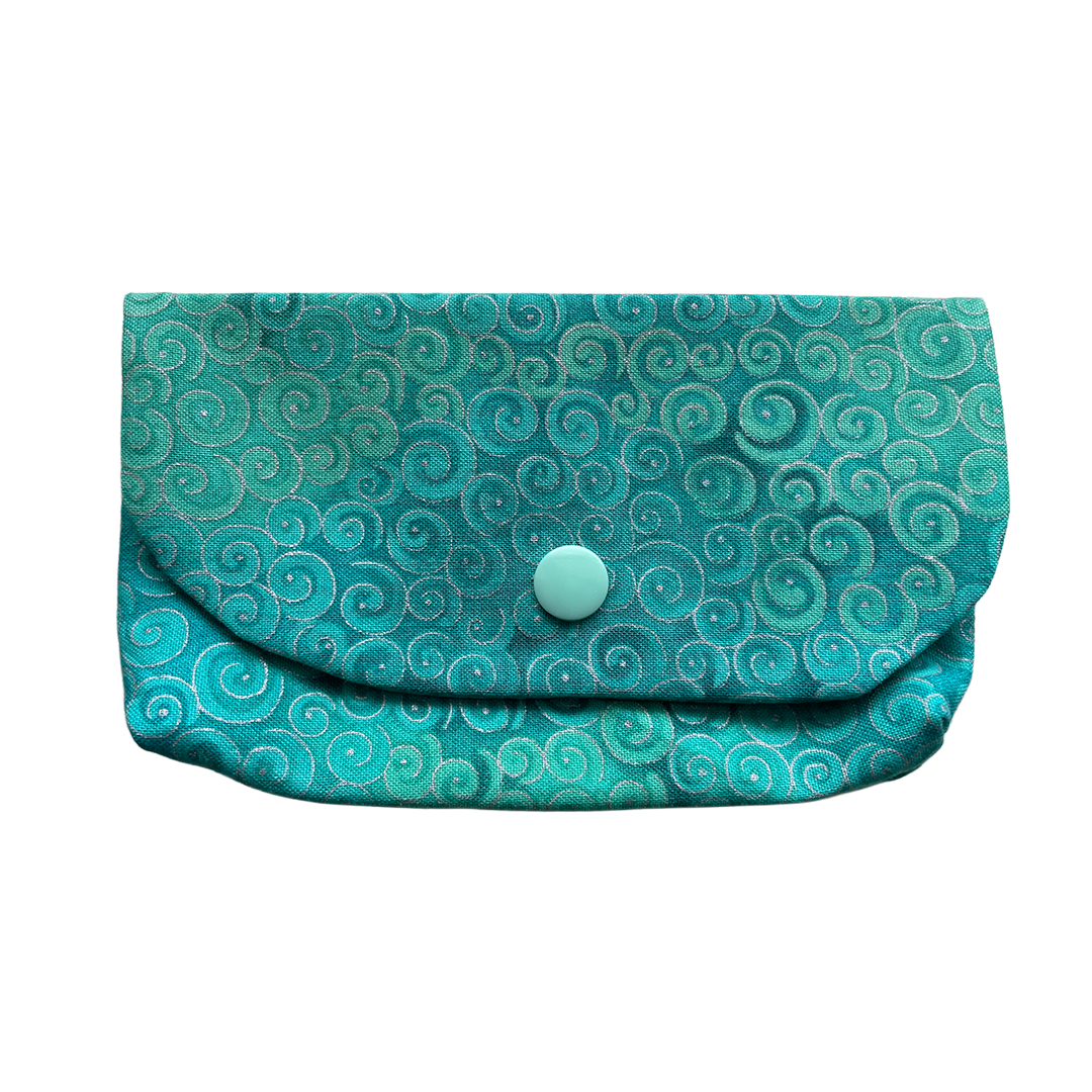 Teal Cotton Pouch