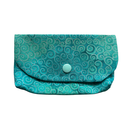 Teal Cotton Pouch