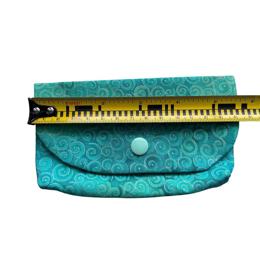 Teal Cotton Pouch