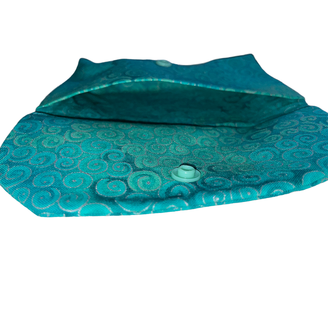 Teal Cotton Pouch