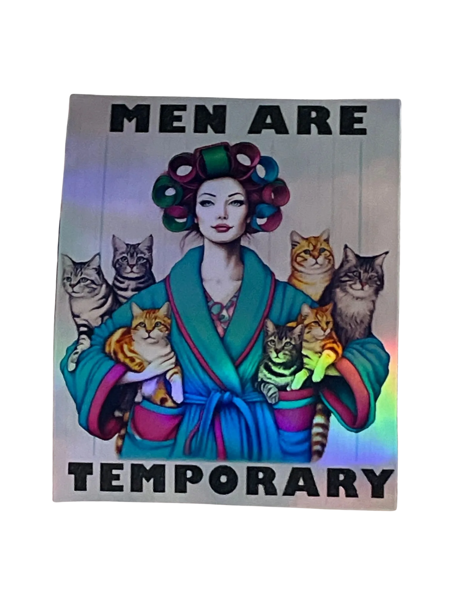 Cat Lady Thin Magnet Holographic 6.5 cm X 7.5 cm