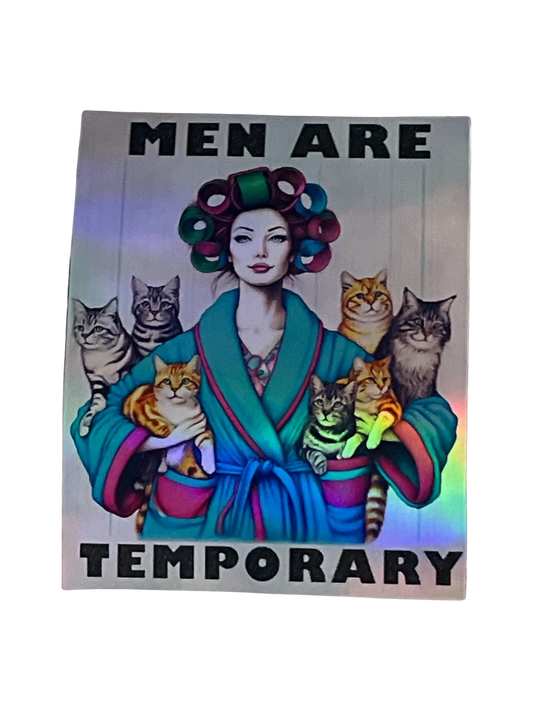 Cat Lady Thin Magnet Holographic 6.5 cm X 7.5 cm