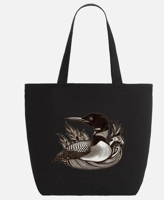 Black Loon Tote with Zipper