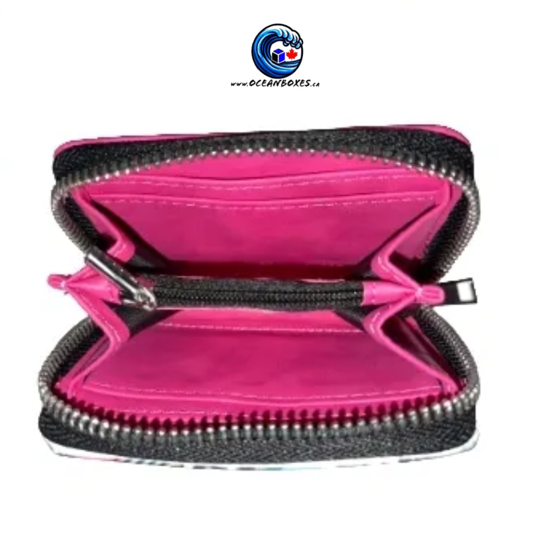 Scooter Moped Pink Coin Purse with Wrist Strap