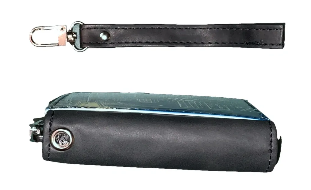 Raccoon Black Faux Leather Coin Purse